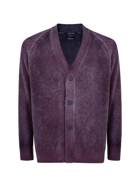 Avant Toi brushed-finish raglan-sleeve cardigan Red 226WU3022CASVGH