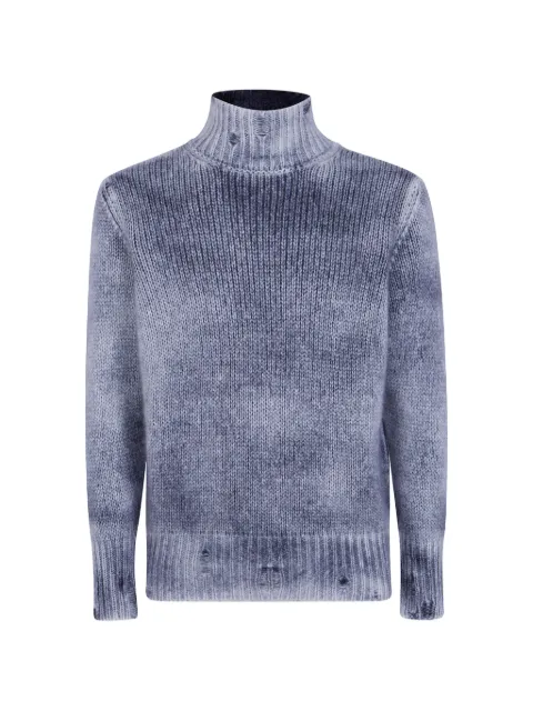 Avant Toi distressed roll-neck sweater Grey 226WU3356CSGVH