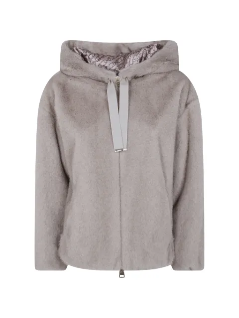 Herno hooded faux-fur jacket Neutrals GI000318D12739099