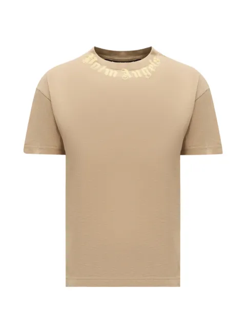 Palm Angels logo-print T-shirt Neutrals PAMAA01F26JR016319