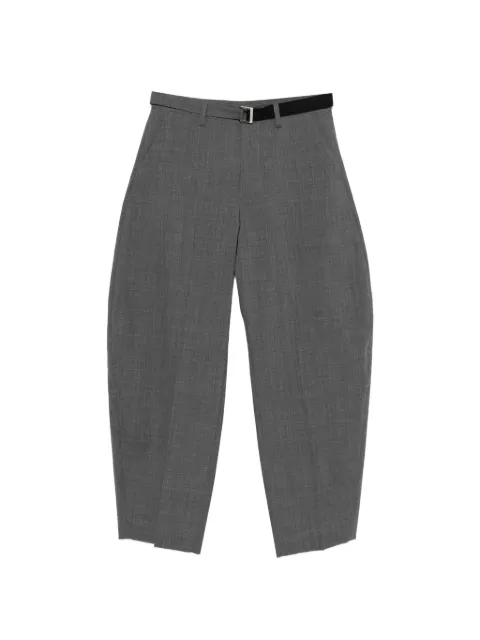 sacai belted pleated trousers Grey 2604030M