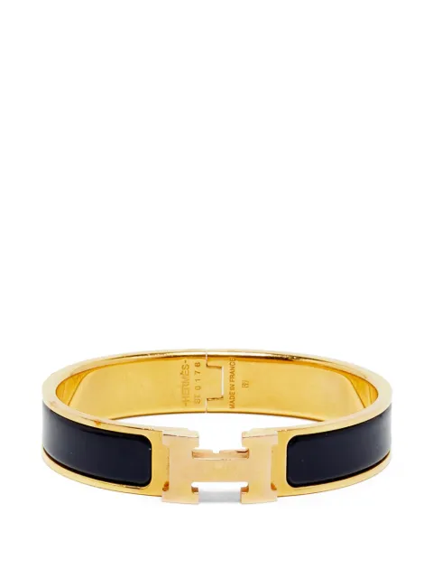 Hermès Pre-Owned Clic Clack H enamel bracelet Gold 1378350