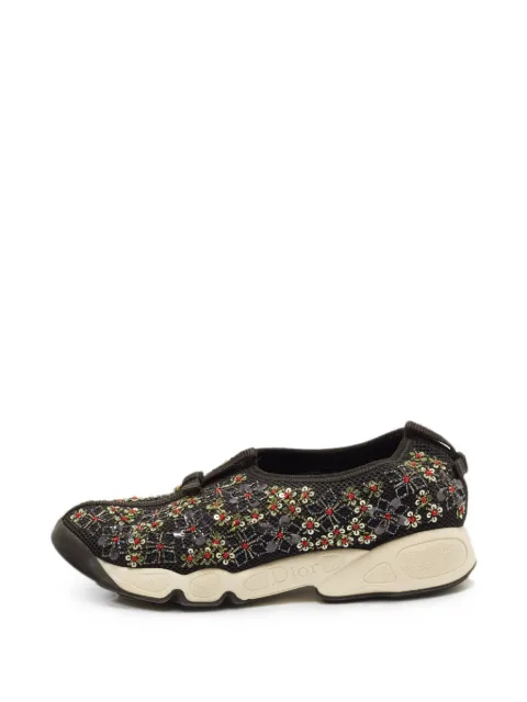 Christian Dior Pre-Owned Fusion crystal-embellished sneakers Black 1380720