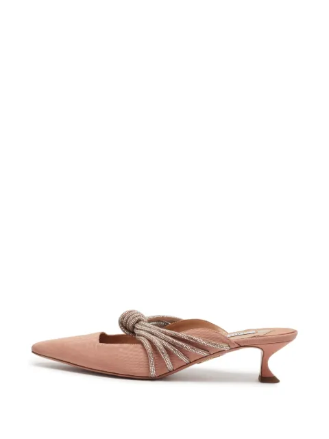 Aquazzura Celeste crystal-embellished mules Pink 1377815