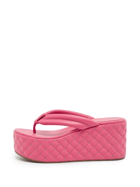 Le Silla quilted studded wedge sandals Pink 1377333