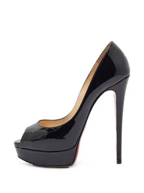 Christian Louboutin Pre-Owned Lady Peep patent-leather pumps Black 1379728