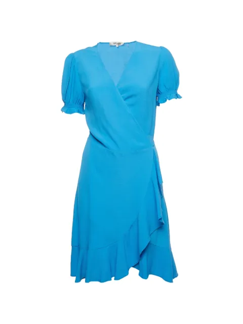 Diane Von Furstenberg Vintage ruffled wrap mini dress Blue 1373628