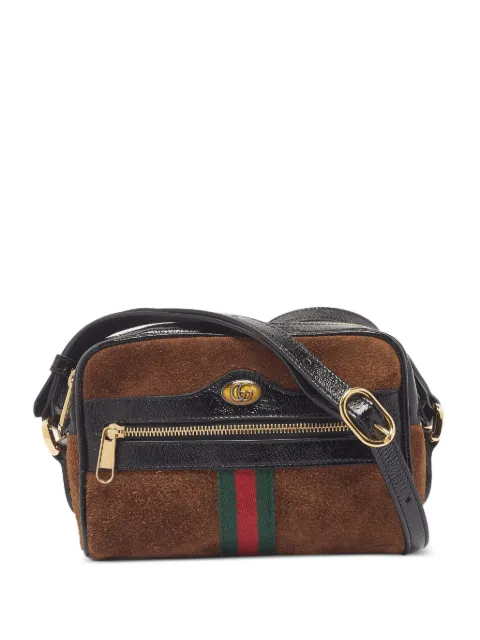 Gucci Pre-Owned mini Ophidia suede crossbody bag Brown 1377254
