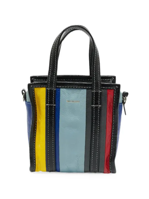 Balenciaga Pre-Owned small Bazaar striped tote bag Black 1379117