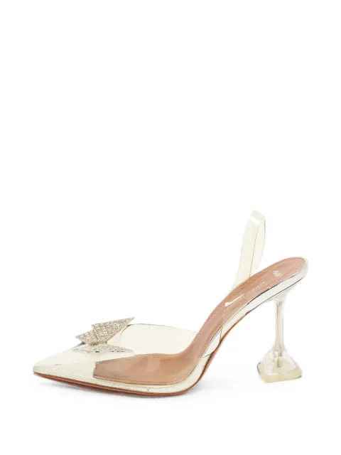 Amina Muaddi x Awge Phoenix butterfly slingback pumps White 1378597