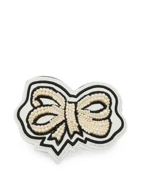 Gucci Pre-Owned Ace bow faux pearl patch White 1377896