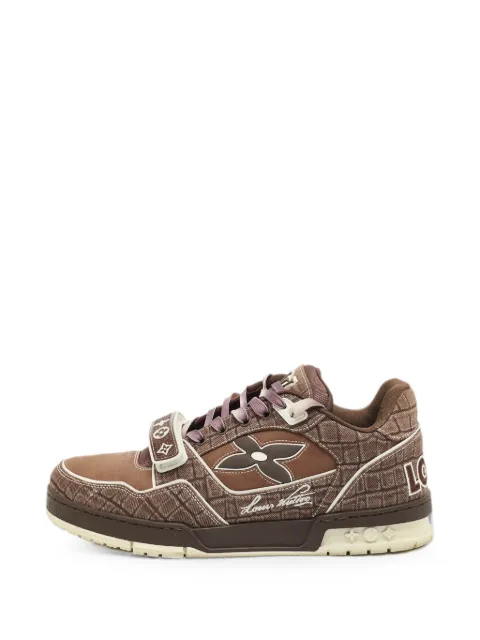 Louis Vuitton Pre-Owned LV Trainer touch-strap sneakers Brown 1377307