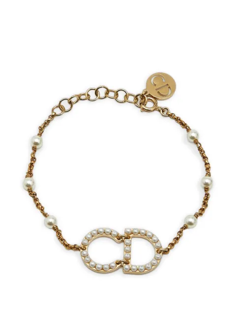 Christian Dior Pre-Owned Clair D Lune faux-pearl bracelet Gold 1377209