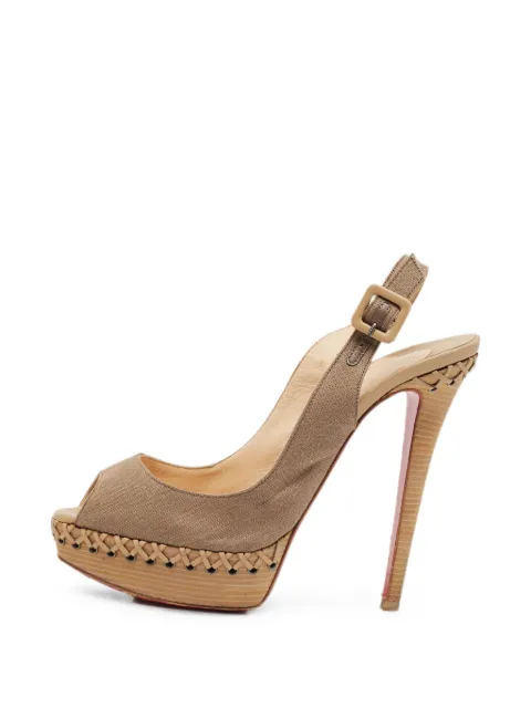 Christian Louboutin Pre-Owned Lady Indiana slingback sandals Neutrals 1376550