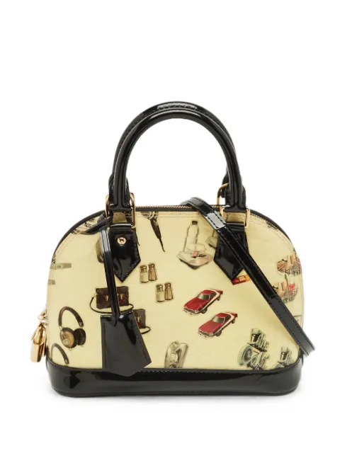 Louis Vuitton Pre-Owned 2015 Alma BB Monogram Vernis tote bag Yellow 1241299