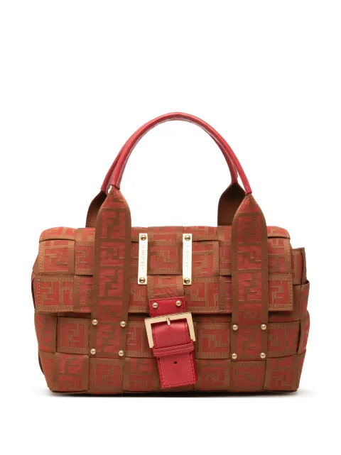Fendi Pre-Owned 2000-2010 Zucca Canvas Crossword handbag Brown NNN2H6LEIXGV1Z5E