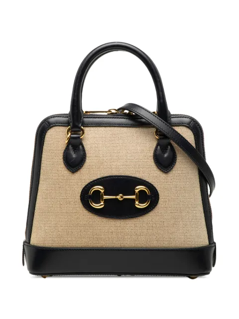 Gucci Pre-Owned 2000-2015 Small Canvas Horsebit 1955 satchel Black 2FJFR6TQXTQFWWNW