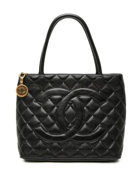 CHANEL Pre-Owned 2002-2003 Caviar Medallion tote bag Black 26IUX1HDAH1T8SIX