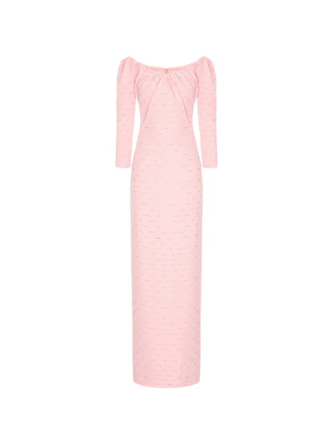 V:PM ATELIER Birgitte crystal-embellished ruched maxi dress Pink BGTVPM