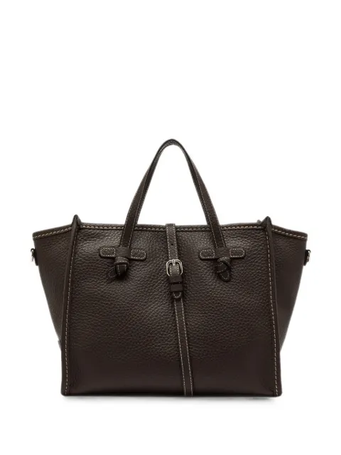 GIANNI CHIARINI Miss Marcella grained leather tote bag Brown BS9352BBL