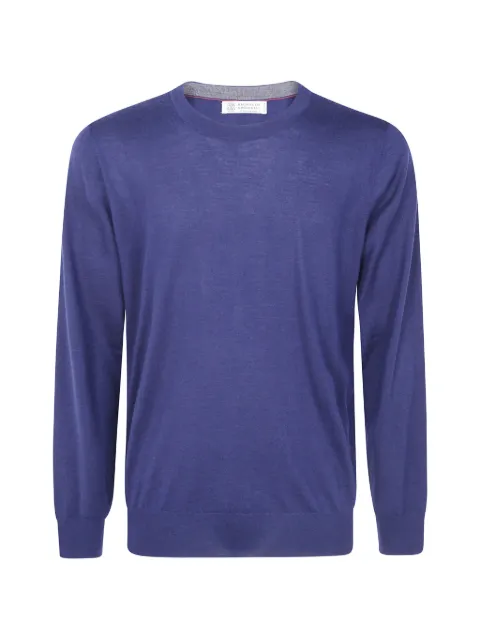 Brunello Cucinelli cashmere round-neck sweater Blue M2300100CJK18