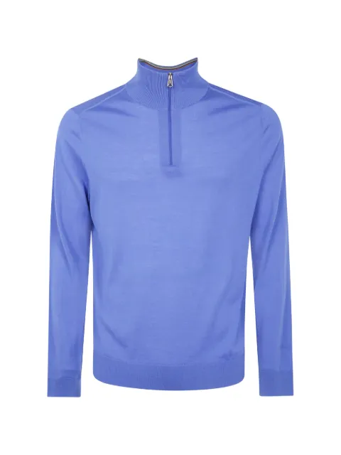 Paul Smith quarter-zip wool sweater Blue M1R971ZW03154