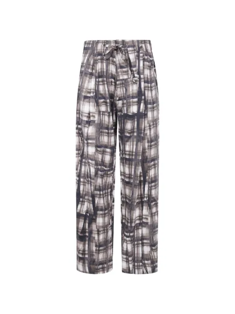 Pierre-Louis Mascia plaid straight-leg trousers Grey DYLANS12954