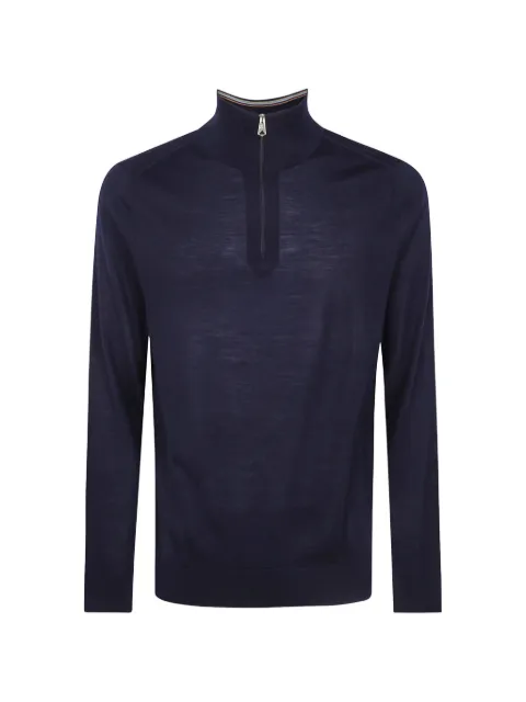 Paul Smith quarter-zip merino wool sweater Blue M1R971ZW03154