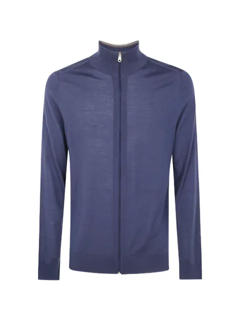 Paul Smith zip-up merino sweater Blue M1R972ZW03154