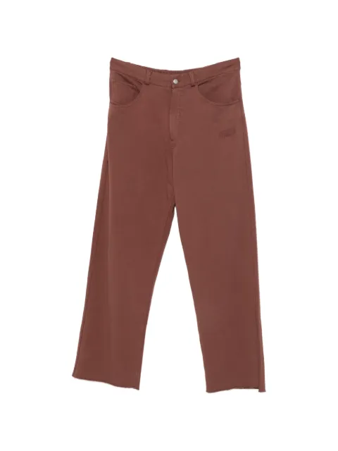 MM6 Maison Margiela logo-embroidered wide-leg trousers Brown SH0KA0077M25025137