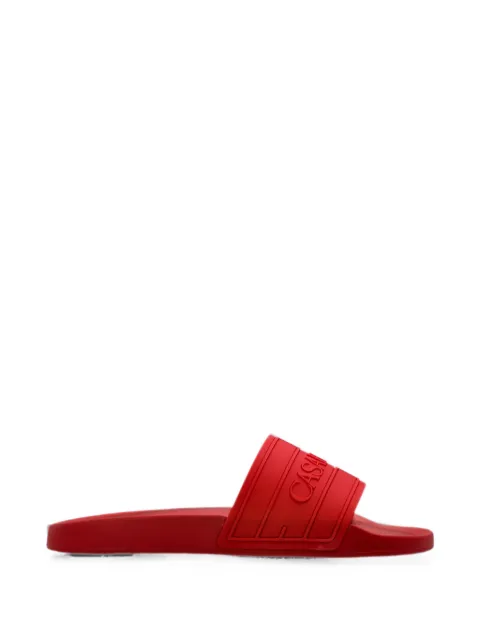 Casablanca logo-embossed slides Red APF26FW11203M