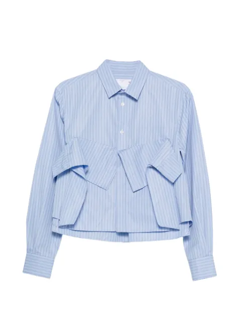 sacai striped ruffled shirt Blue 2608614