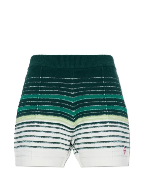 Casablanca bouclé striped shorts Green WPF26KW1394010