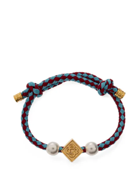 Casablanca pearl-embellished braided bracelet Gold APF26JW415010