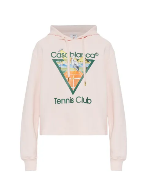 Casablanca Tennis Club graphic-print hoodie Pink WPF26JTP541