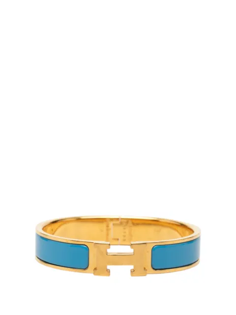 Hermès Pre-Owned 2000-2026 Narrow Enamel Clic H Bracelet PM costume bracelet Blue YFOQSQYS1207G4EJ