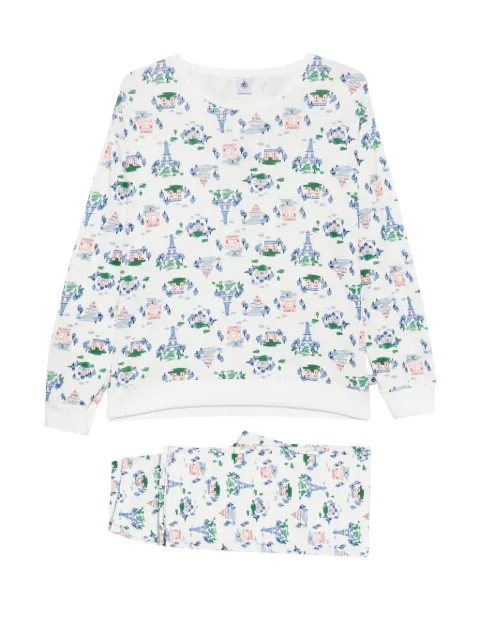 Petit Bateau graphic-print cotton pajamas White A0GHC