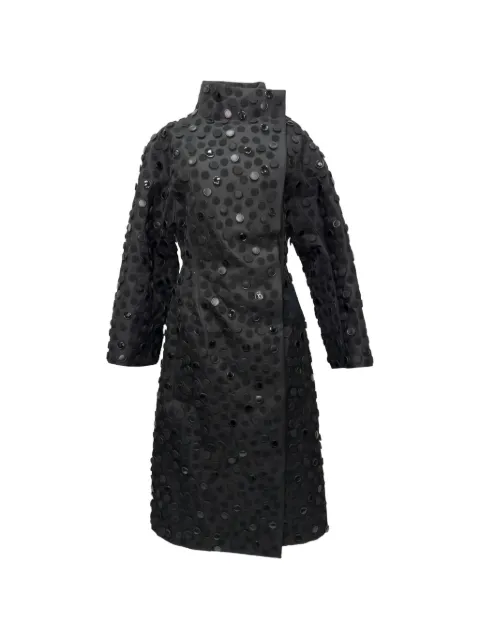 Alaïa Pre-Owned 2020s Dots felted coat Black RFCPUGBCL757619W