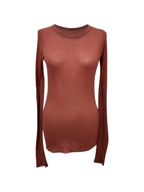 Rick Owens Vintage Ribbed long-sleeve top Pink NAPPUGBCL757669W
