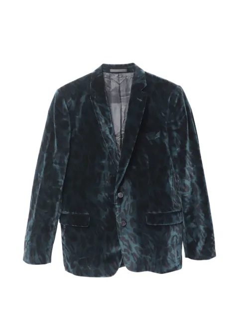 Versace Pre-Owned animal-print velvet blazer Green MRPPUGBCL144797M