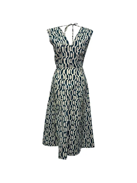 'S Max Mara geometric-print midi dress Blue RFCPUGBCL757023W