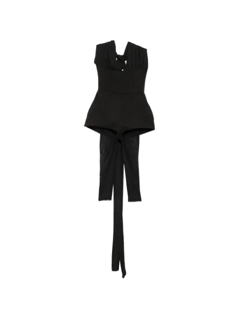 Vestiaire d'un Oiseau Libre zip-fastening jumpsuit Black MESHTIGHTSDYNAMICJUMPSUIT