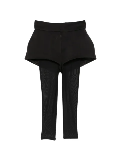 Vestiaire d'un Oiseau Libre high-rise structured shorts Black MESHTIGHTSSTRUCTUREDSHORTSBLACK