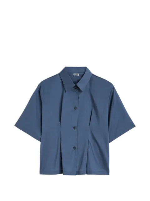 Jil Sander pleated short-sleeve shirt Blue J02DL0318J45368424