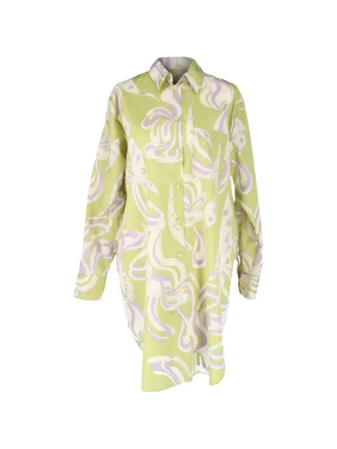 PUCCI Pre-Owned Farfalle-print shirt Green RFCPUGBCL758078W