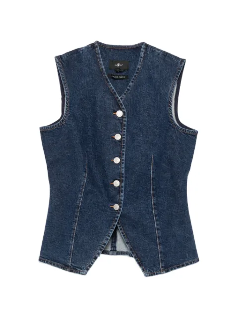 7 For All Mankind button-up denim waistcoat Blue 7UK90B86