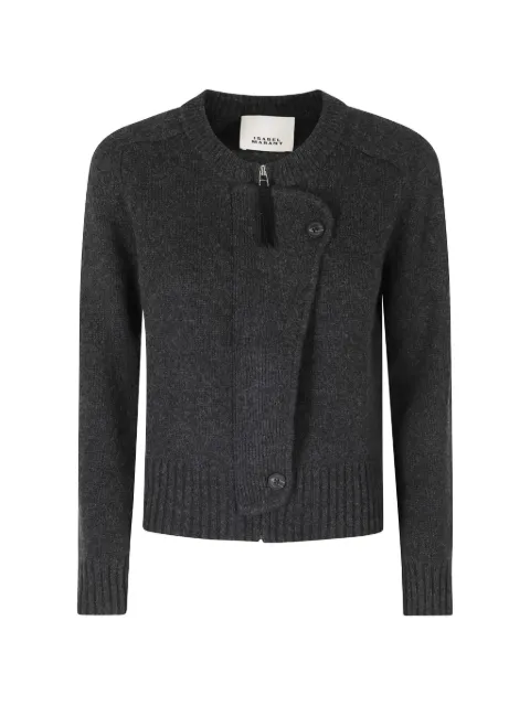 ISABEL MARANT Murielle asymmetric zip-fastening cardigan Grey CA0184FAB1L07I