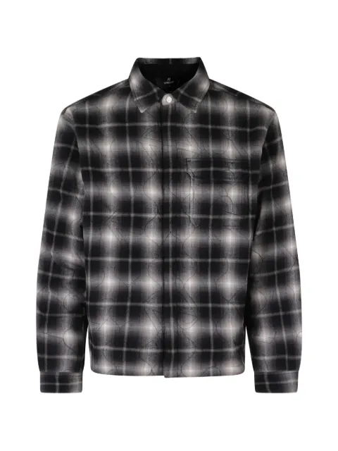 Represent check-pattern quilted shirt Black MLM101093