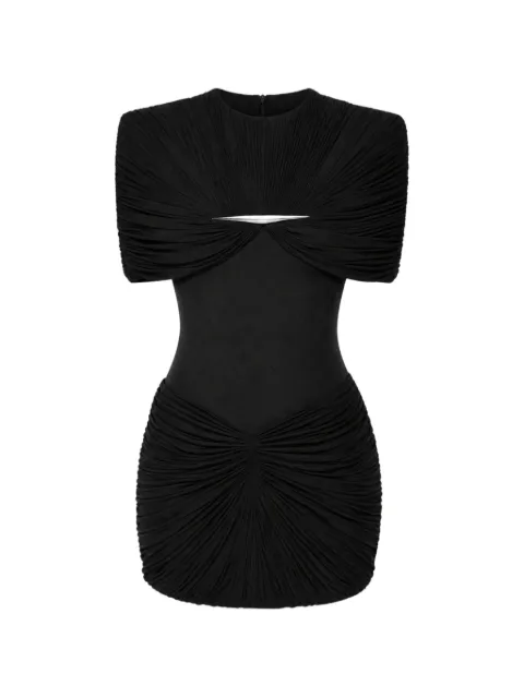 CHATS BY C.DAM draped mini dress Black CV434