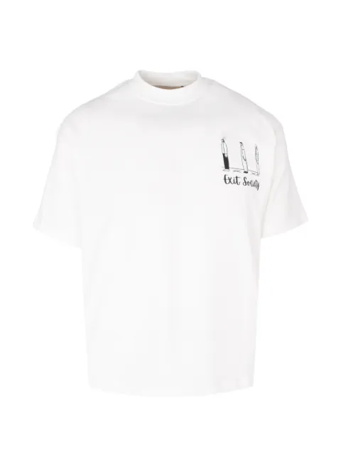 Exit Society graphic-print cotton T-shirt White ES100PT35